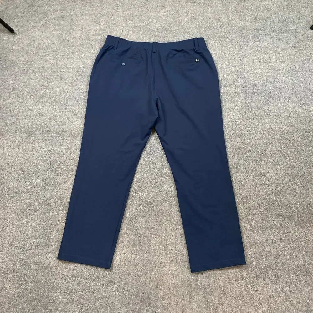 Under Armour Pants Mens 38 Prussian Blue Drive Performance Golf Four Way Stretch